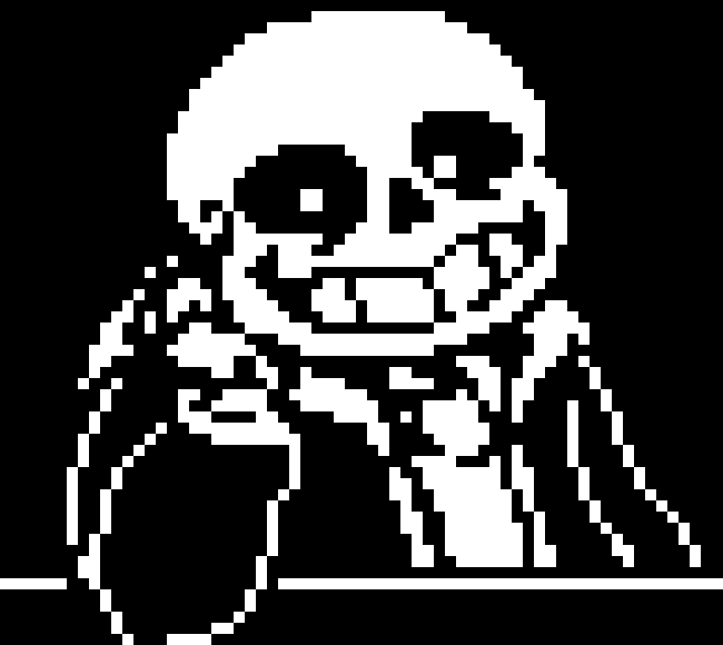 [11a9d7] -wipes off the dust and sips on hot ketchup watching the battle while eating a hotdog- huh..This is intresting, go paps! -Shop Keeper Sans