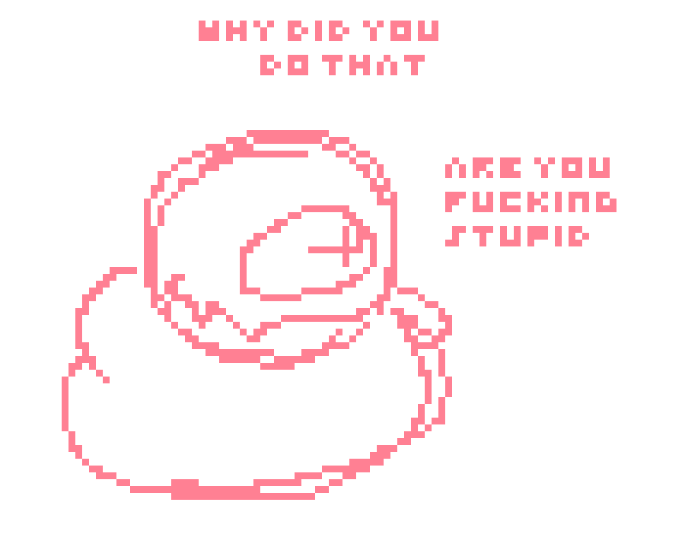 [1b8f22] the kinda shit i think to myself ever since i accidentally fucked up my computer!!!!!!!!!! i hate having violent outbursts!!!!!!!!!