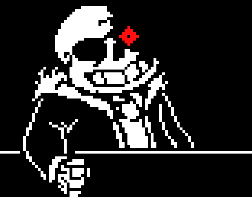 [11a9d7] -blocks flowey with bones-- -Shop Keeper Sans