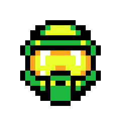 [9664c4] master chief pixel art