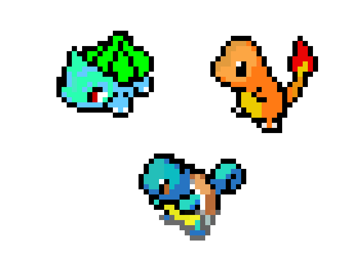 [9664c4] Pokemon First Gen Starter Trio