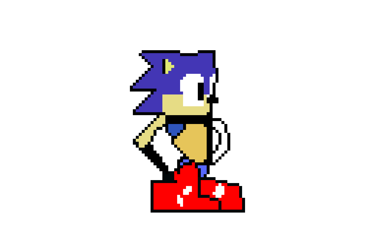 [4705be] sonic pixel art