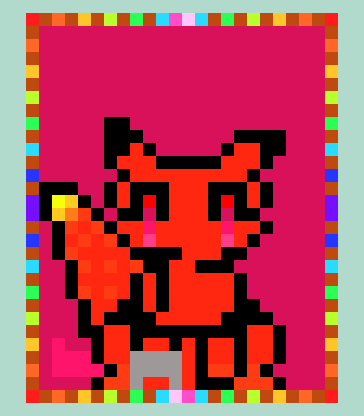 [9664c4] Pastel Picture Frame: Foxy (FNAF)