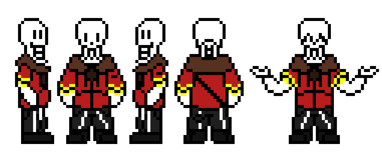 [b60033] TS! UnderSwap Sans and Papyrus Overworld Sprite.