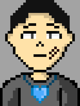 [90896a] (Ah, okay.) *He flinched at the scratch, and held his one hand up to it... he paused before looking back at Axe.* That... answers nothing...