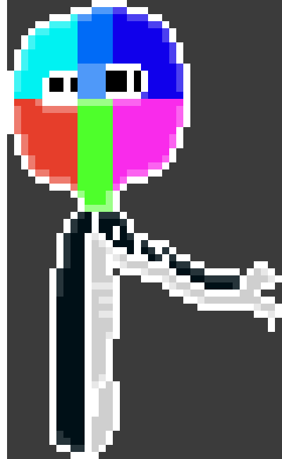 [990543] CV! Idea for PAM the RPG! So, in the post game, you can fight a harder version of every boss, that's color inversed, for example, Here's Color Inversed Haxxor. -T