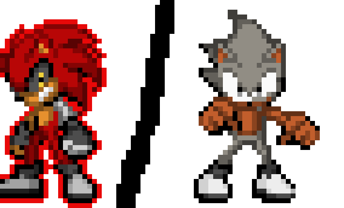 [6c26bc] Sonic OC's - Corrupted Cybrog the Hedgehog Sprite (vs Gris the Hedgehog)