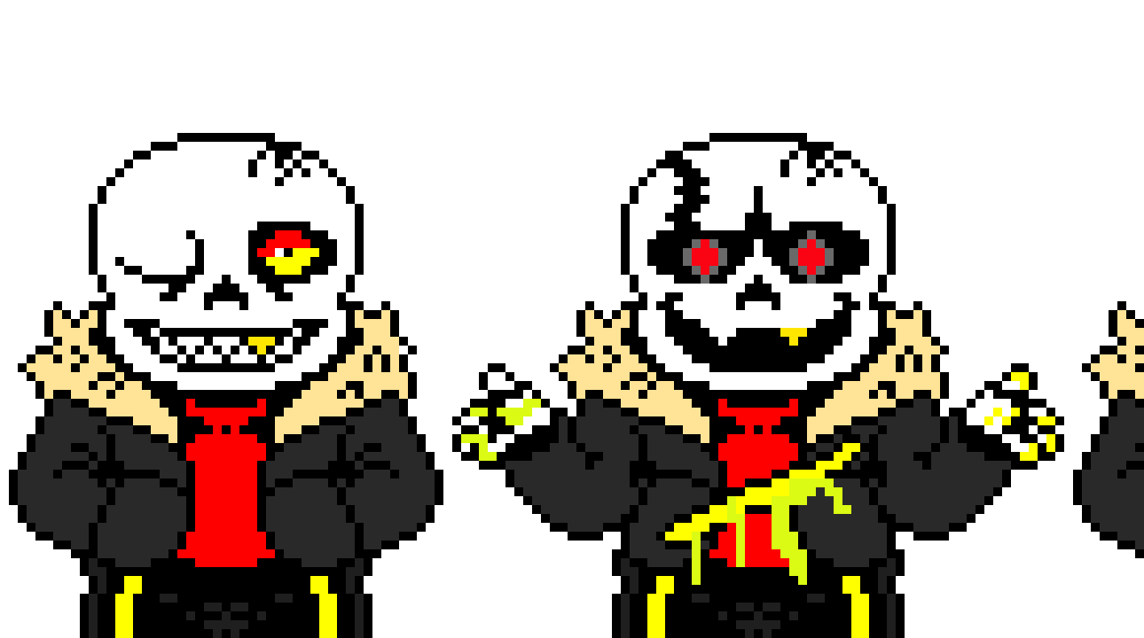 [03c7cb] Underfell Sans The Skeleton LAST BREATH Battle Sprite.