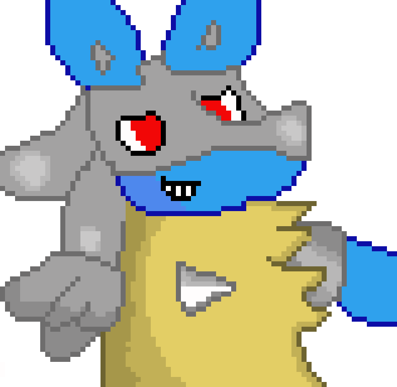 [9664c4] Pokemon Lucario Pixel Animation Frame 3