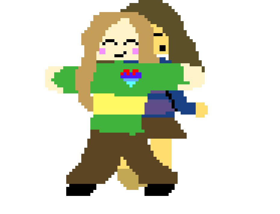 [9664c4] chara saveing frisk in sans fight