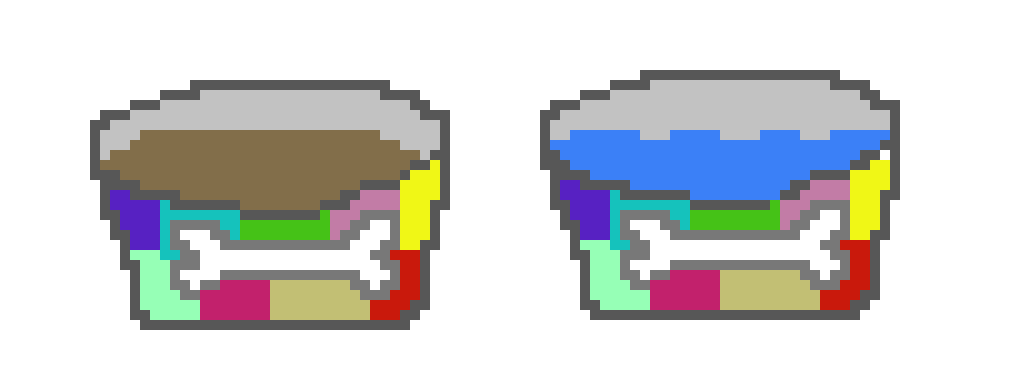 [f1e844] Liza Lou inspired dog bowls