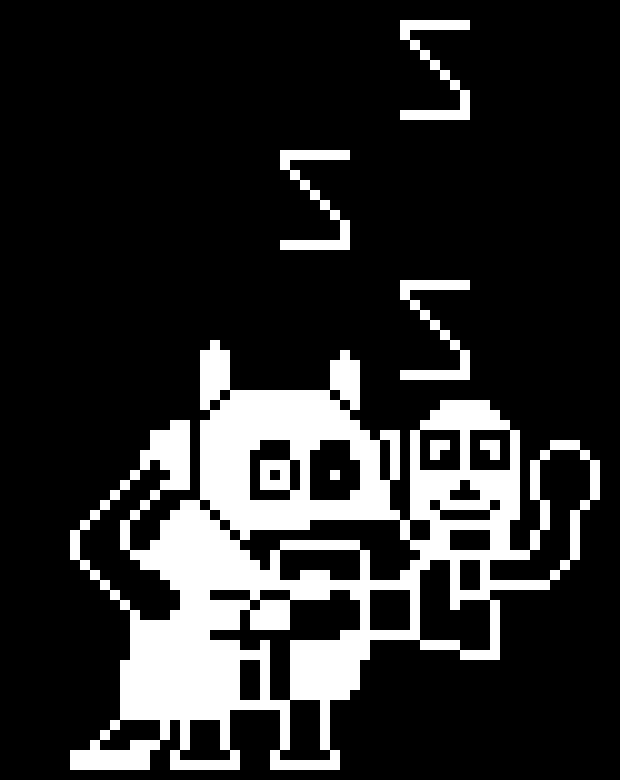 [9664c4] mangle's endo skeleton=mettaton battle FNAFTALE pixel art challenge