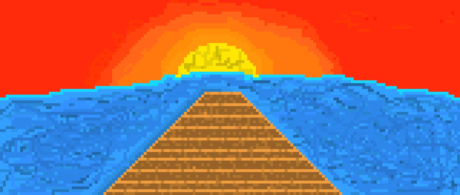 [25adef] sonnenuntergang pixel meret