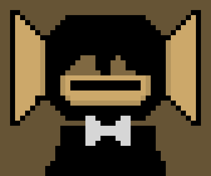 [c65169] |~| Brush smiled, ink beginning to drip down his face |~|