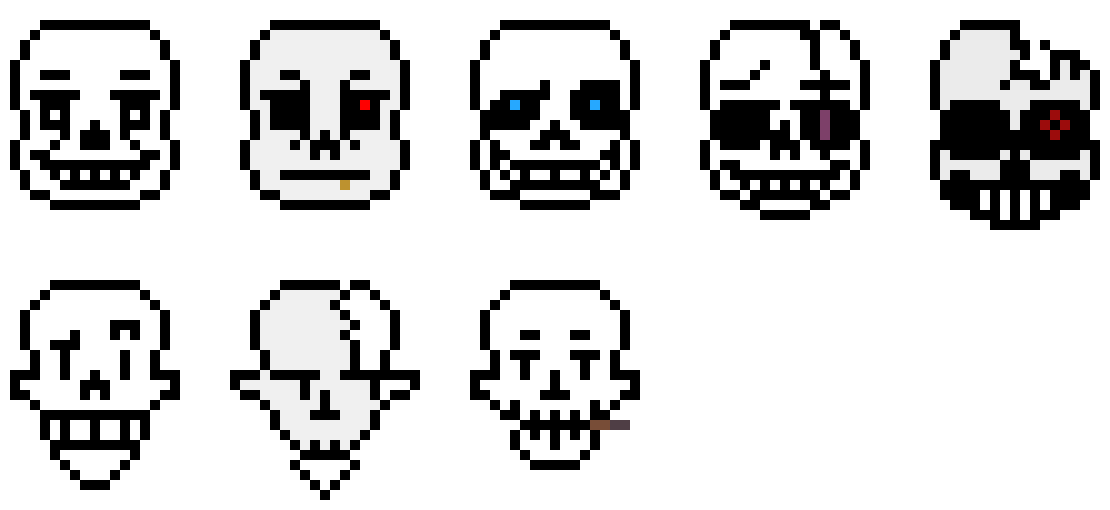 [576d87] Sans & Papyrus Pixel Art.
