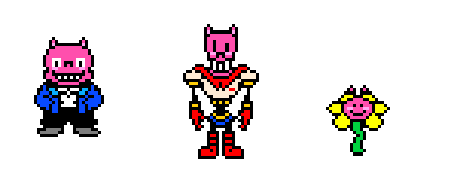 [9664c4] Pig Invaders Sans Pap & Flowey