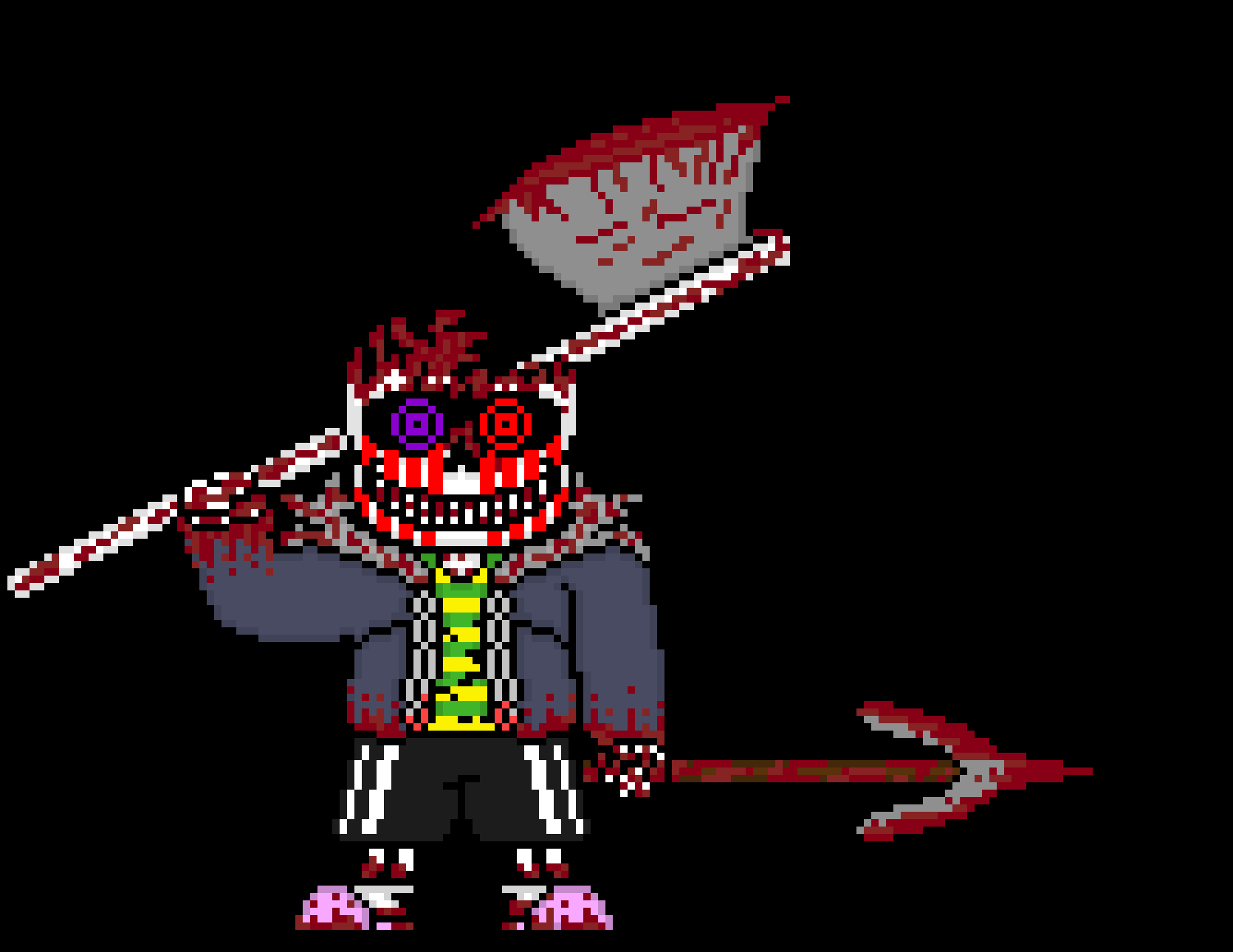 [e8cb42] TerrorKiller: *stabs with spike and slashes with axe* hehehehe we are the risk takers