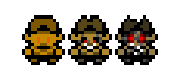 [fafadf] Palette for Creepypasta OC - Charred Ethan (Before to After Overworld Sprites) (ft. Karimousseart's Burned Gold Pokepasta)