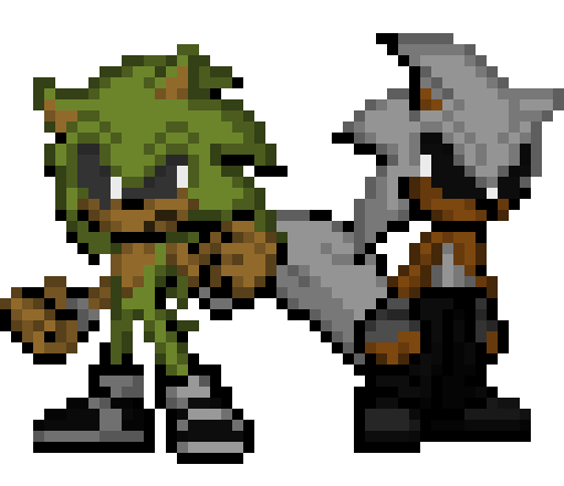 [6c26bc] Fenrir the Hedgewolf and Hedge the Hedgehog - Sonic OCs (Base Form)