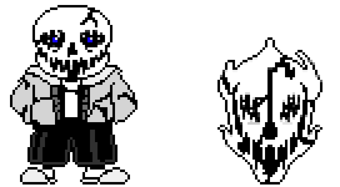[34ea1d] melted sans and blaster 