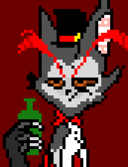 [ae61c8] -tosses drink-