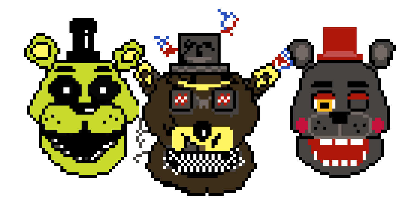 [4f5e4e] Golden Freddy, Nightmare Freddy, and Lefty