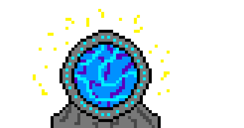 [7b7bce] -the portal starts to spark-