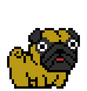 [897c75] Pug Pixel Art