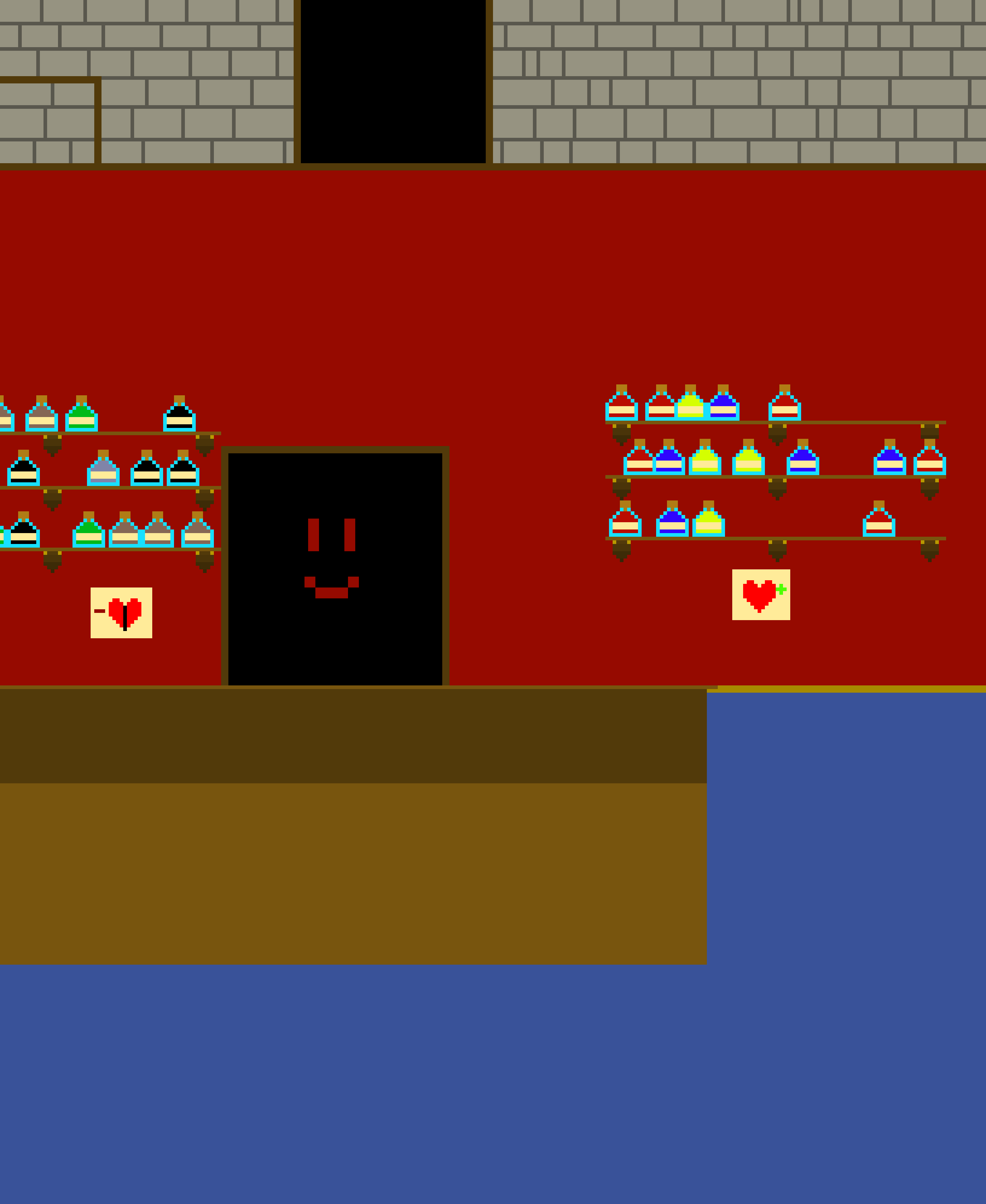 [02a68b] hello and welcome to my magic shop,would you like to buy somthing or have you'r fu-oh.....i did'nt notice you there...-Deadtale