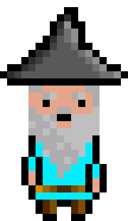 [bb0007] Pixel Wizard Light Blue Idle AniF3