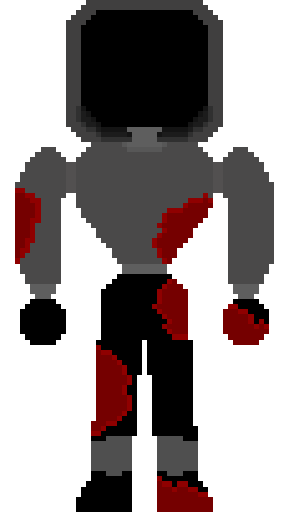 [25d002] *Dry blood has stained the once light-gray Jacket. Dry blood covers the Cliff`s ground around Odst.*