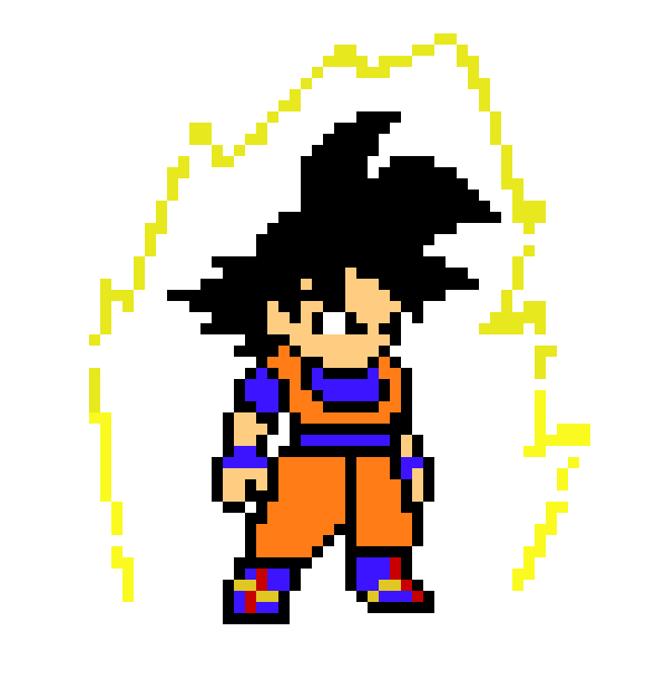 [5c3051] 8Bit Goku Charging up