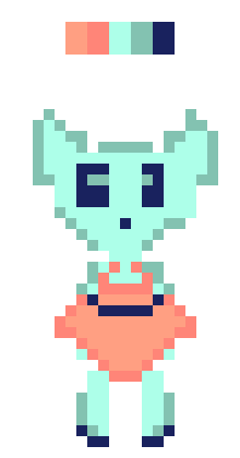 [9664c4] Salmon, Seafoam, Navy Bat