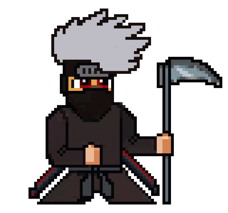 [37f45c] new plain ninja black png with weapon plain