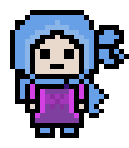 [3f3fb9] danganronpa pixel sprite muslim oc (updated)