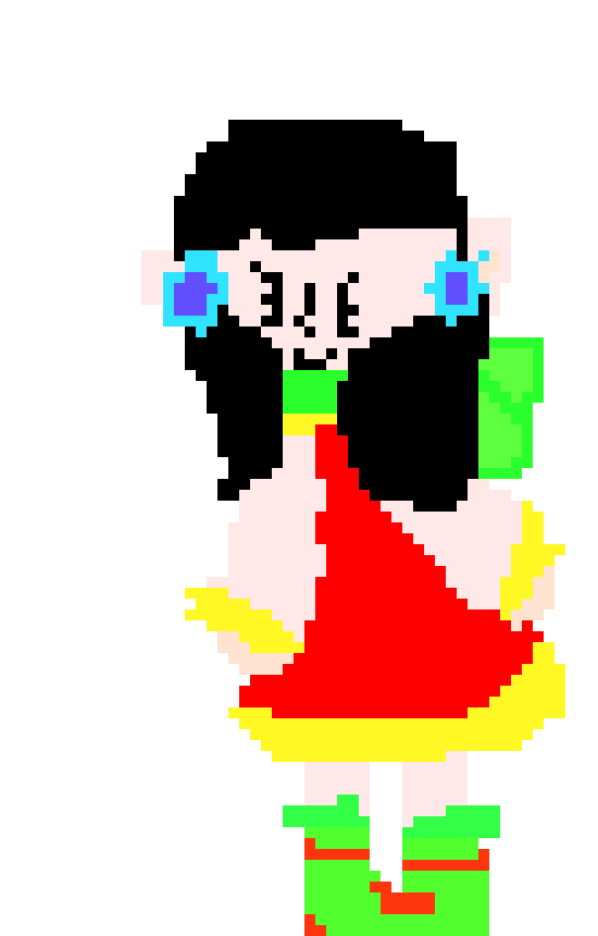 [904ba9] raise hand up and caddle apper around the restrunt snaps her fingers play raining somewere eles theme gose out the door and waits there for p