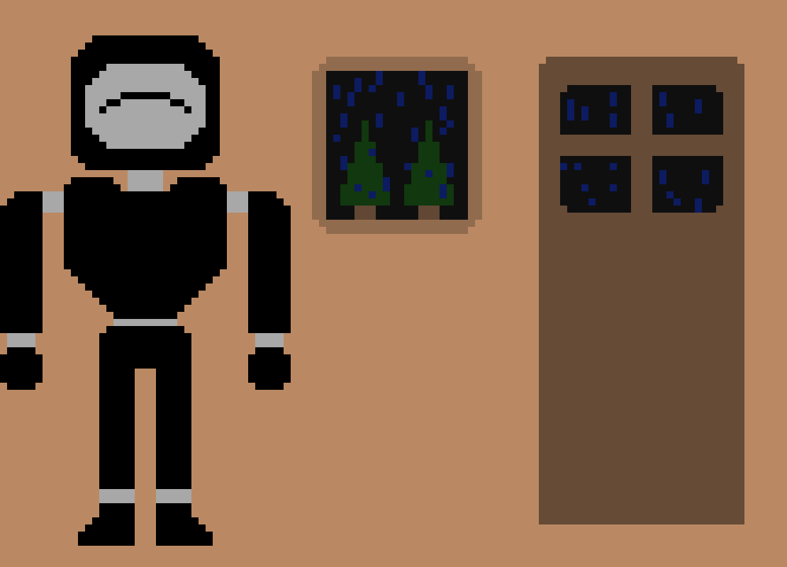 [25d002] *He slightly chills out* Welp...I still have the rest of the night here.....And that blood on the stairs was no doubt real....