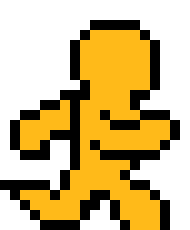 [fdf433] Pixel man running 3