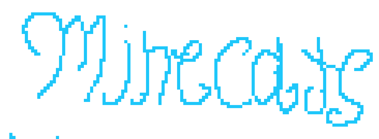 [9664c4] MysticalWarrior_ and PixelizedCookie - MineCats Fancy Lettering - FIRST DRAFT