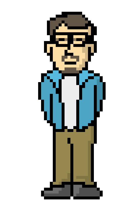 [a82b19] pokemon trainer sprite glasses hand behind