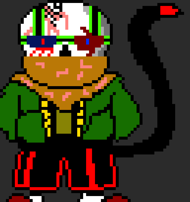 [7398c2] *Stinger is red because of power limit. His power is over the top it could dust him*