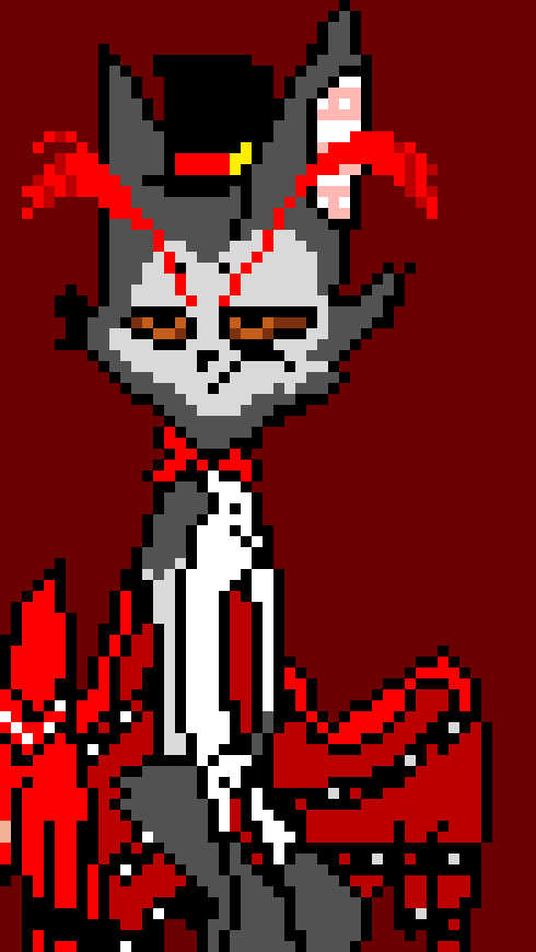 [ae61c8] This is Husker from Hazbin hotel, he's going to be my new sprite...I'm not done yet