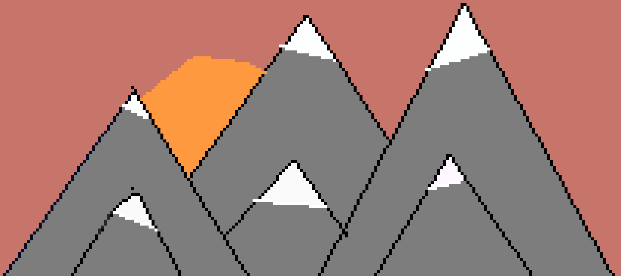 [90c018] Mountain  sunset