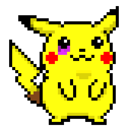 [c2f6d9] Pikachu Pixel Art 444