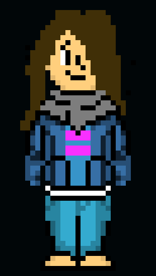 [2fbf6b] -turns normal- "how can i be mad at you.. you weirdo.. heh!"