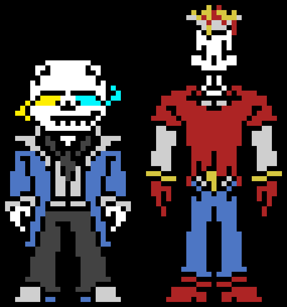 [57dac4] Btw this is a roleswap where Sans is Grillby and Papyrus is Muffet.