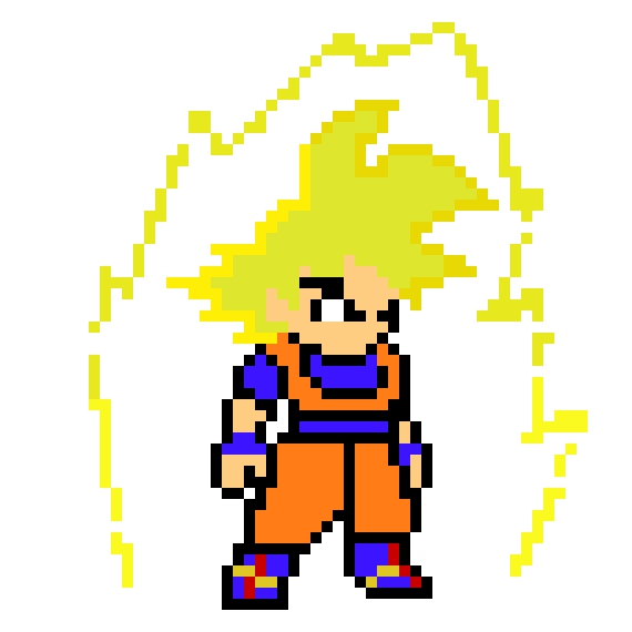 [5c3051] 8Bit Goku Charging up