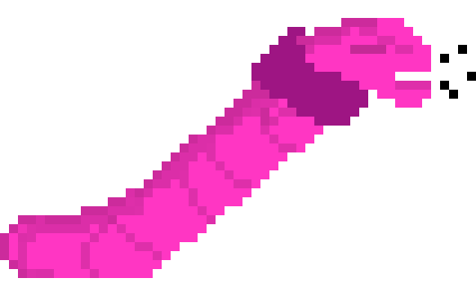 [7c6519] Shaded Giant Worm Attack Animation 4