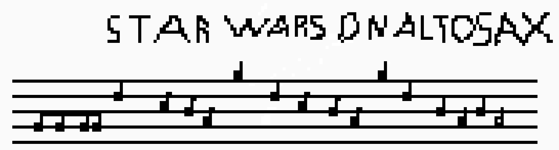 [9664c4] part of star wars theme song for alto sax