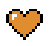 [e9213c] 8-Bit Orange Heart 